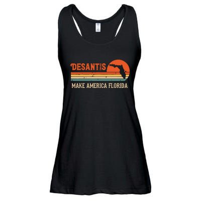 Vintage Make America Florida DeSantis 2024 Election Ladies Essential Flowy Tank