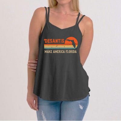 Vintage Make America Florida DeSantis 2024 Election Women's Strappy Tank