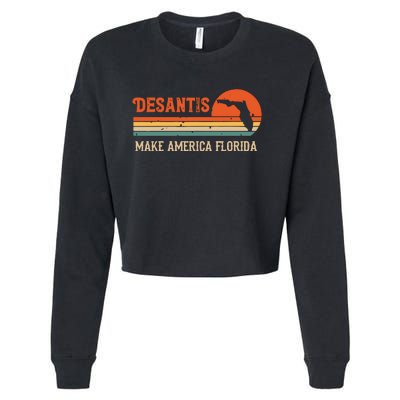 Vintage Make America Florida DeSantis 2024 Election Cropped Pullover Crew