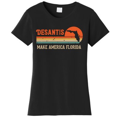 Vintage Make America Florida DeSantis 2024 Election Women's T-Shirt