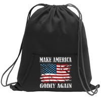 Vintage Make America Godly Again Sweatshirt Cinch Pack Bag