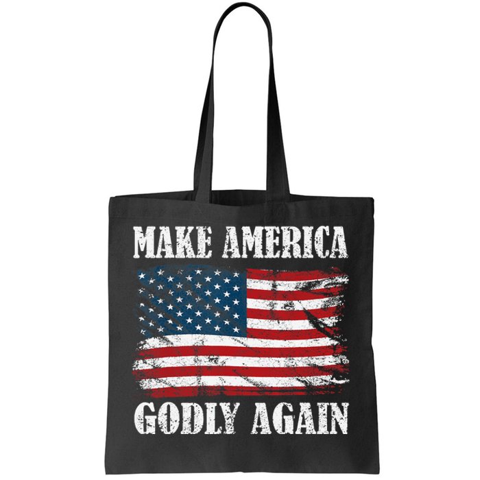 Vintage Make America Godly Again Tote Bag