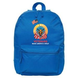 Veterans Make America Great Veterans Day Funny Gift For Melitary Gift 16 in Basic Backpack