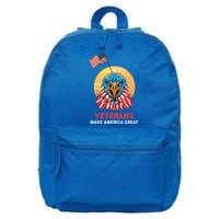 Veterans Make America Great Veterans Day Funny Gift For Melitary Gift 16 in Basic Backpack