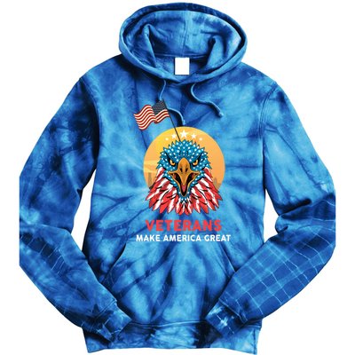 Veterans Make America Great Veterans Day Funny Gift For Melitary Gift Tie Dye Hoodie