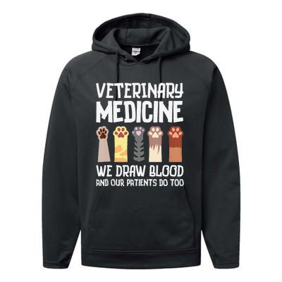 Veterinary Medicine Art Forveterinarian Vet Med Performance Fleece Hoodie