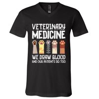 Veterinary Medicine Art Forveterinarian Vet Med V-Neck T-Shirt