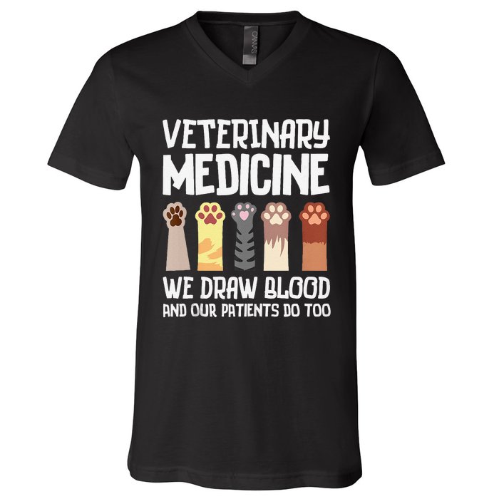 Veterinary Medicine Art Forveterinarian Vet Med V-Neck T-Shirt