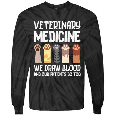 Veterinary Medicine Art Forveterinarian Vet Med Tie-Dye Long Sleeve Shirt