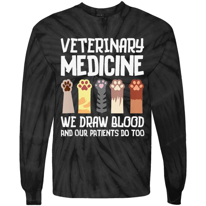 Veterinary Medicine Art Forveterinarian Vet Med Tie-Dye Long Sleeve Shirt