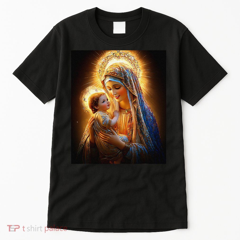 Virgin Mary and Baby Jesus Catholic Madonna and Child Gift Tall T-Shirt