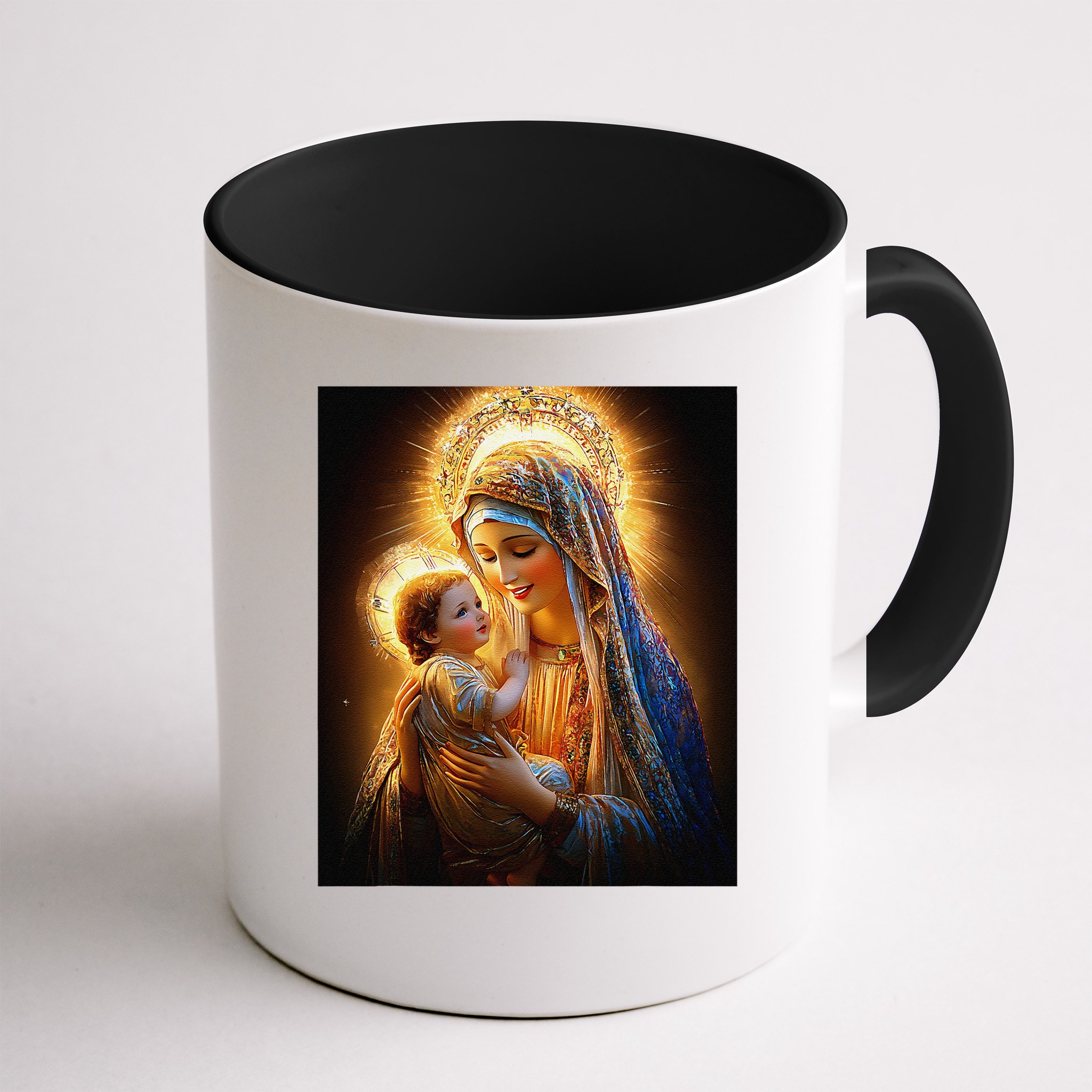 Virgin Mary and Baby Jesus Catholic Madonna and Child Gift Mug