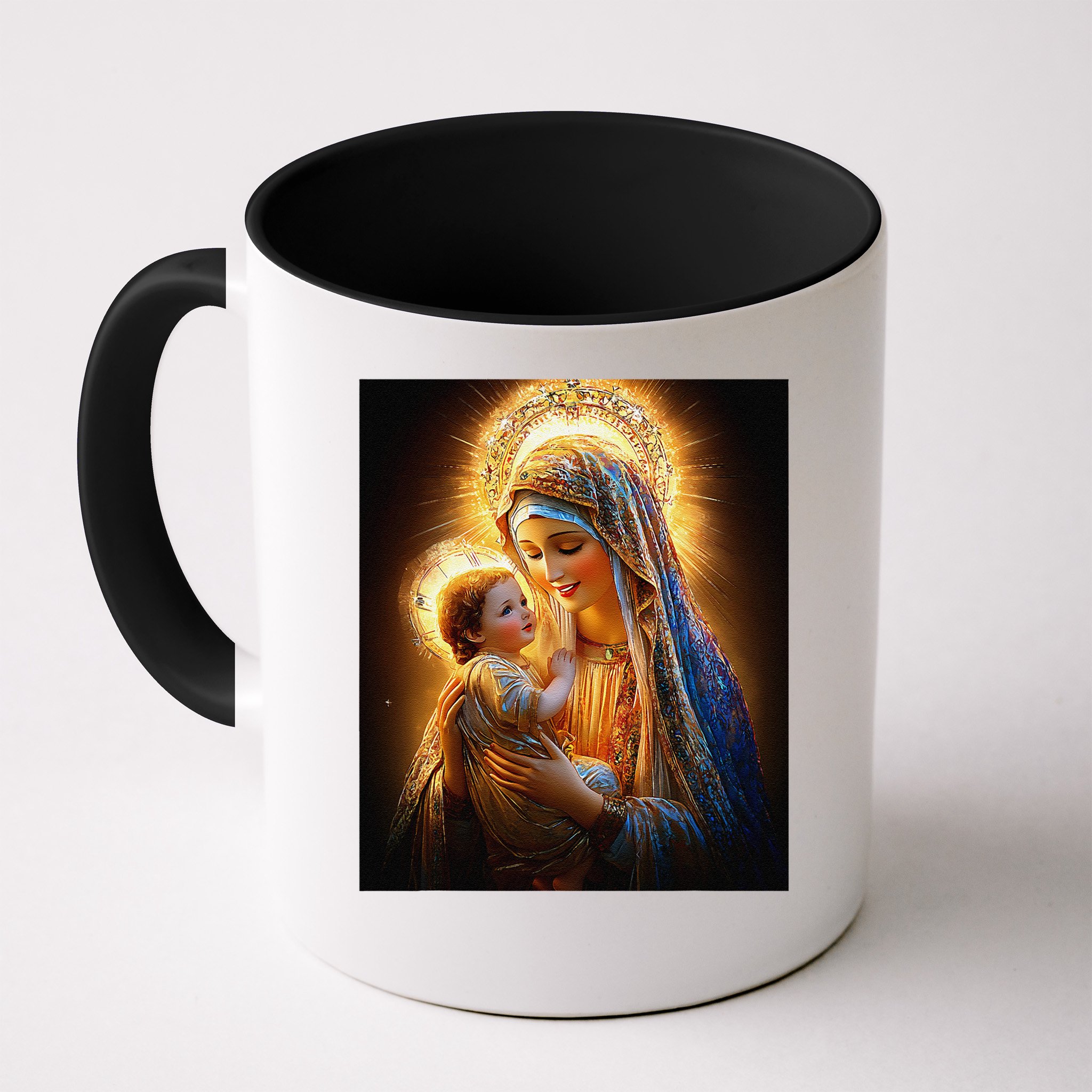 Virgin Mary and Baby Jesus Catholic Madonna and Child Gift Mug