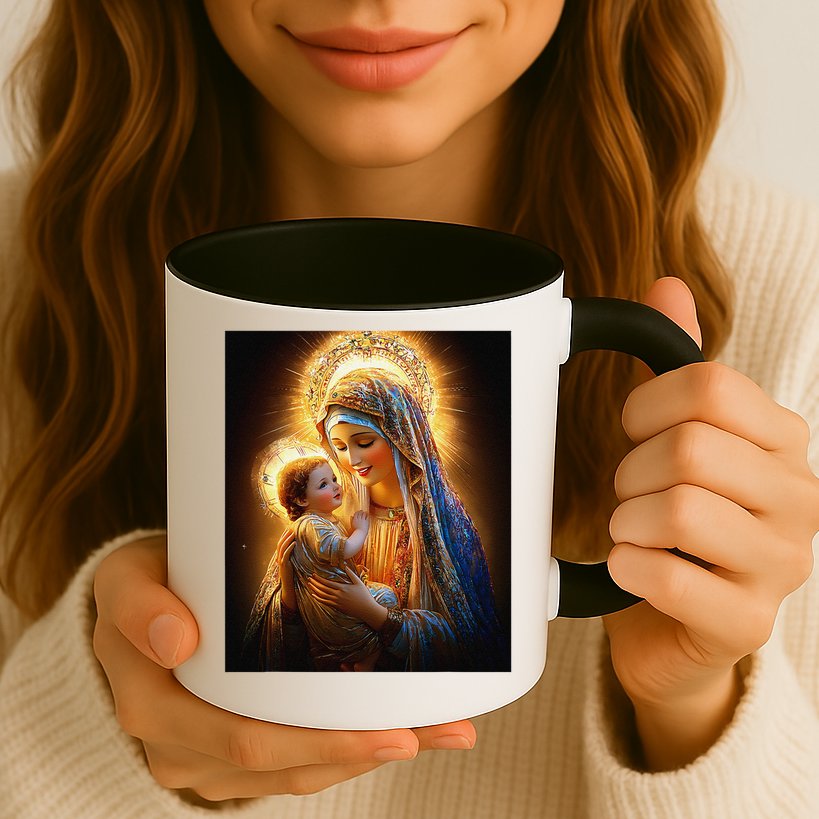 Virgin Mary and Baby Jesus Catholic Madonna and Child Gift Mug