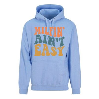 Vintage Milfin AinT Easy Funny Mom Cute Gift Unisex Surf Hoodie