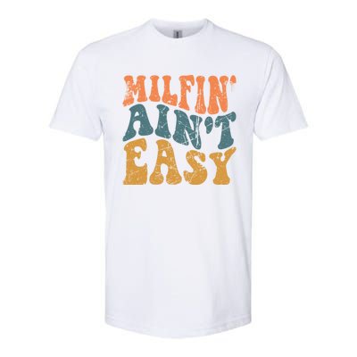 Vintage Milfin AinT Easy Funny Mom Cute Gift Softstyle® CVC T-Shirt