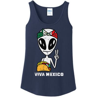 Viva Mexico Alien Cinco De Mayo Mexican Independence Day Ladies Essential Tank