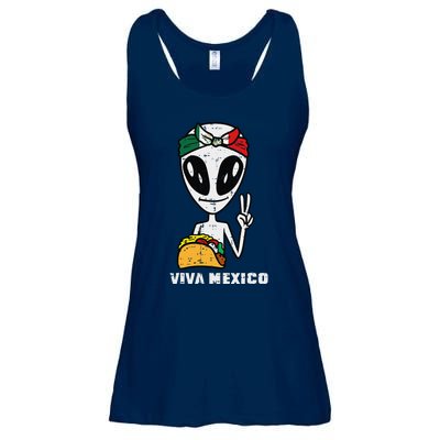 Viva Mexico Alien Cinco De Mayo Mexican Independence Day Ladies Essential Flowy Tank