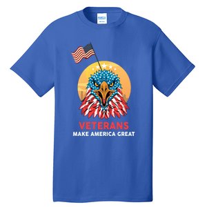 Veterans Make America Great Veterans Day Funny Gift For Melitary Great Gift Tall T-Shirt