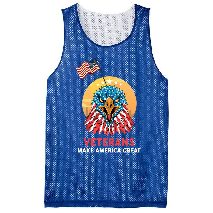 Veterans Make America Great Veterans Day Funny Gift For Melitary Great Gift Mesh Reversible Basketball Jersey Tank