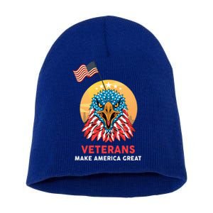 Veterans Make America Great Veterans Day Funny Gift For Melitary Great Gift Short Acrylic Beanie