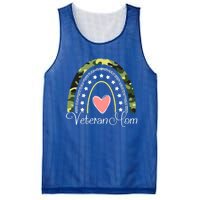 Veteran Mom Boho Rainbow Funny Veteran Mom Funny Gift Mesh Reversible Basketball Jersey Tank