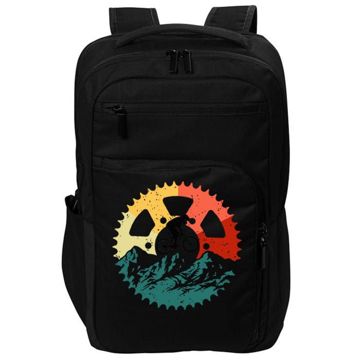 Vintage Mountain Biking Art For Mountain Biker Impact Tech Backpack