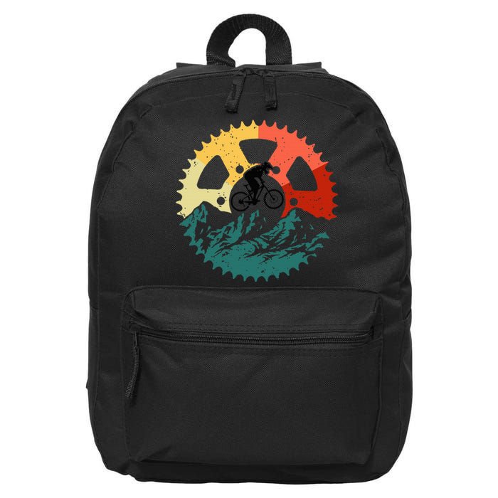 Vintage Mountain Biking Art For Mountain Biker 16 in Basic Backpack