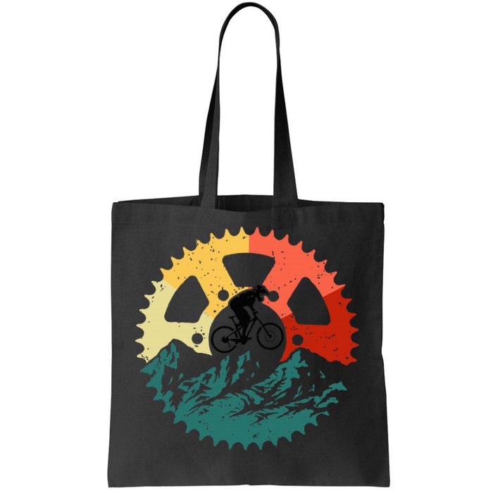 Vintage Mountain Biking Art For Mountain Biker Tote Bag