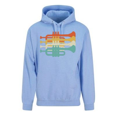 Vintage Marching Band Trumpet Player Retro Design Trumpeter Unisex Surf Hoodie