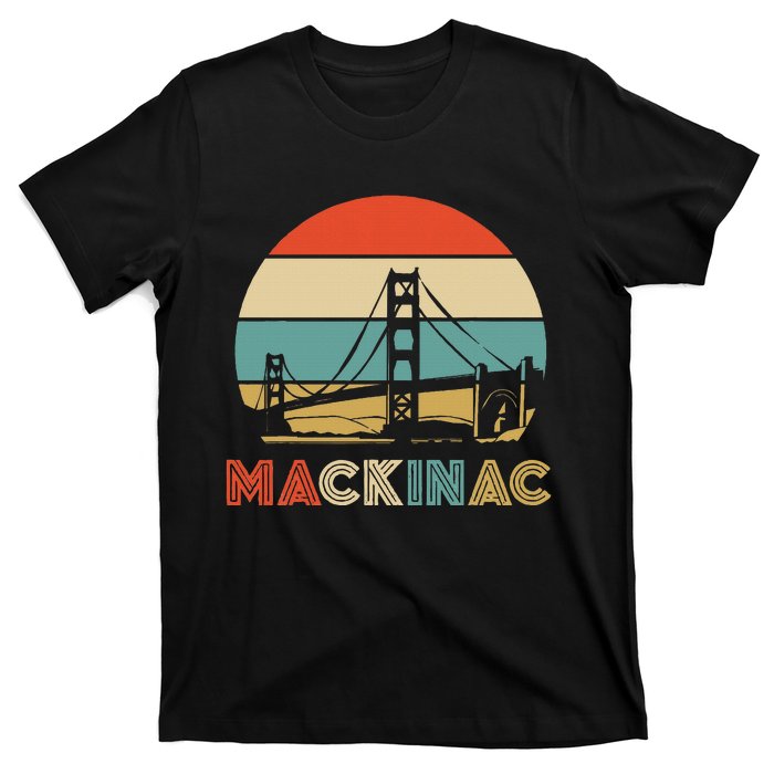 Vintage Mackinac Bridge Island Mackinaw City Retro Michigan T-Shirt