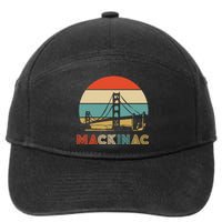 Vintage Mackinac Bridge Island Mackinaw City Retro Michigan 7-Panel Snapback Hat