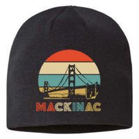 Vintage Mackinac Bridge Island Mackinaw City Retro Michigan Sustainable Beanie