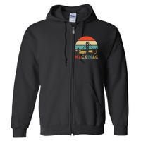 Vintage Mackinac Bridge Island Mackinaw City Retro Michigan Full Zip Hoodie