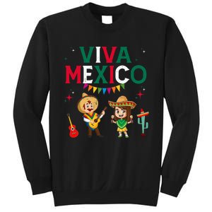 Viva Mexico Boy Girl Maracas Guitar Mexican Independence Sweatshirt