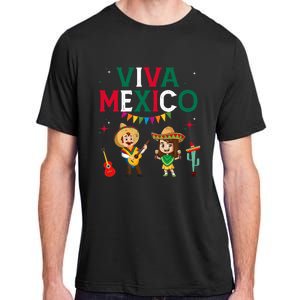 Viva Mexico Boy Girl Maracas Guitar Mexican Independence Adult ChromaSoft Performance T-Shirt