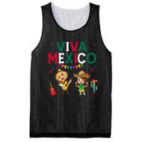 Viva Mexico Boy Girl Maracas Guitar Mexican Independence Mesh Reversible Basketball Jersey Tank