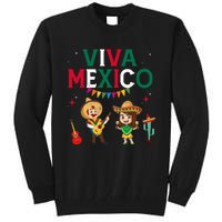 Viva Mexico Boy Girl Maracas Guitar Mexican Independence Tall Sweatshirt