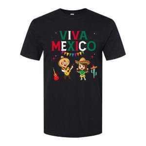 Viva Mexico Boy Girl Maracas Guitar Mexican Independence Softstyle CVC T-Shirt