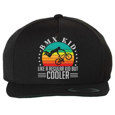 Vintage Men BMX Like A Regular But Cooler Gift Cycling Wool Snapback Cap