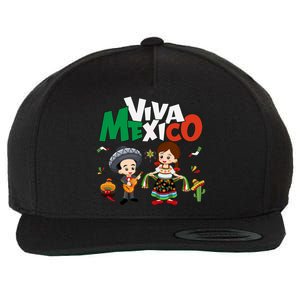 Viva Mexico Boy Girl Guitar Mexican Independence Wool Snapback Cap