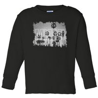 Vintage Miami Black And White Picture Toddler Long Sleeve Shirt