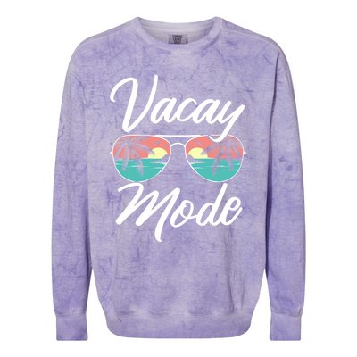 Vacay Mode Beach Vacation Mode Fans Gift Colorblast Crewneck Sweatshirt