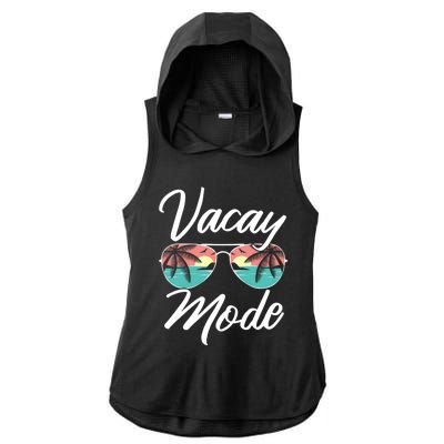 Vacay Mode Beach Vacation Mode Fans Gift Ladies PosiCharge Tri-Blend Wicking Draft Hoodie Tank