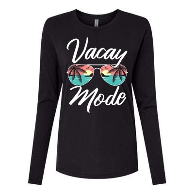 Vacay Mode Beach Vacation Mode Fans Gift Womens Cotton Relaxed Long Sleeve T-Shirt