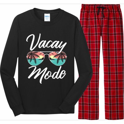 Vacay Mode Beach Vacation Mode Fans Gift Long Sleeve Pajama Set