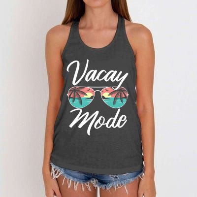 Vacay Mode Beach Vacation Mode Fans Gift Women's Knotted Racerback Tank