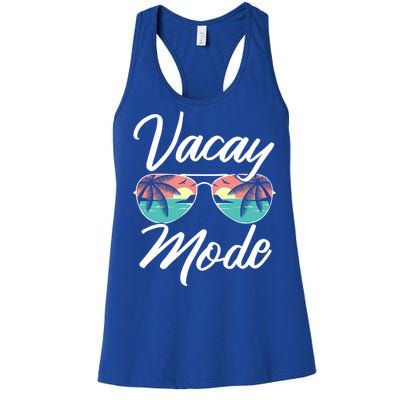 Vacay Mode Beach Vacation Mode Fans Gift Women's Racerback Tank