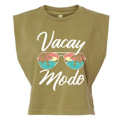 Vacay Mode Beach Vacation Mode Fans Gift Garment-Dyed Women's Muscle Tee