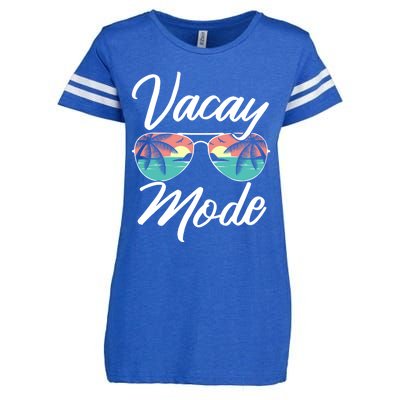 Vacay Mode Beach Vacation Mode Fans Gift Enza Ladies Jersey Football T-Shirt